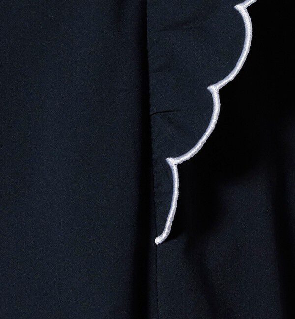 UNITED ARROWS「スカラップ フリル オールインワン パンツ ‐はっ水 UVカット 防しわ ウォッシャブル‐」|オールインワン|