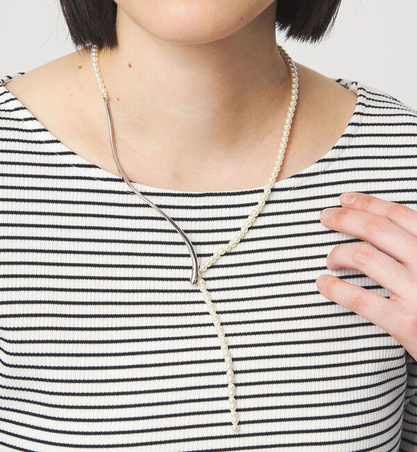 UNITED ARROWS green label relaxing「ウェーブバー ネックレス 2」|ネックレス|SILVER