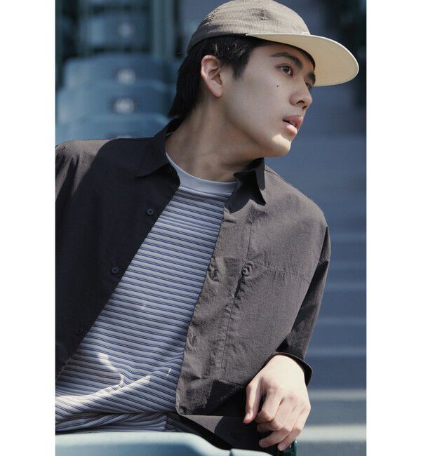 UNITED ARROWS green label relaxing「WONDER CLOTH ボックス シルエット 長袖 シャツ -ストレッチ・接触冷感・吸水速乾-」|シャツ・ブラウス|