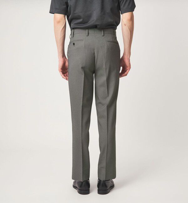 UNITED ARROWS green label relaxing「A+ COOL ポリエステル バーズアイ スタンダード アジャスター NP スラックス -ウォッシャブル・ストレッチ」|スラックス|