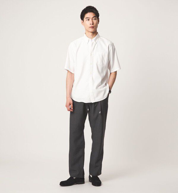 UNITED ARROWS green label relaxing「W/R オックス ボタンダウン 半袖 シャツ」|シャツ・ブラウス|