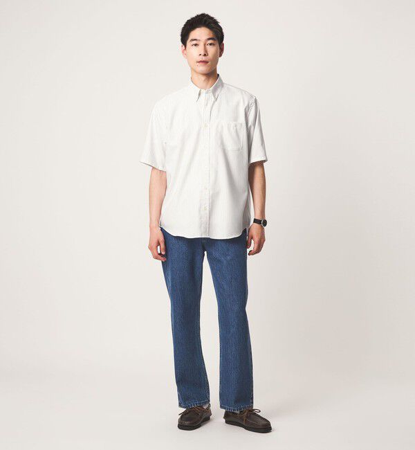 UNITED ARROWS green label relaxing「W/R オックス ボタンダウン 半袖 シャツ」|シャツ・ブラウス|