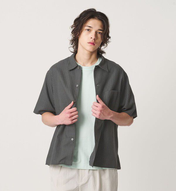 BEAUTY&YOUTH UNITED ARROWS「コクーン ドビー キャンプカラー シャツ GRANDE型」|シャツ・ブラウス|DK.GRAY