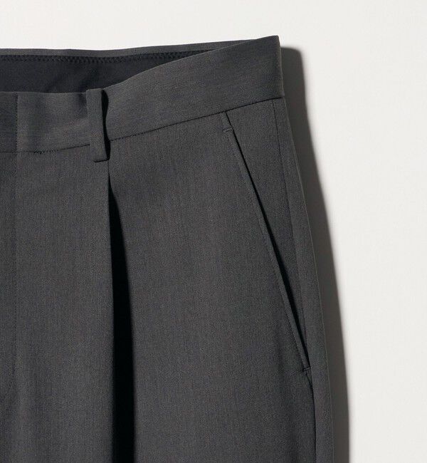 BEAUTY&YOUTH UNITED ARROWS「アルガン トロ 1プリーツ テーパード スラックス NO.7 ストレッチ」|チノ|