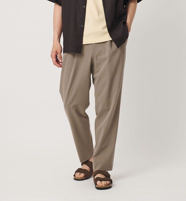 BEAUTY&YOUTH UNITED ARROWS「アルガン トロ 1プリーツ テーパード スラックス NO.7 ストレッチ」|チノ|BEIGE