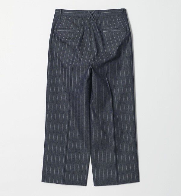 MONKEY TIME「ライトオンス ストライプ デニム 2P ワイド パンツ」|チノ|