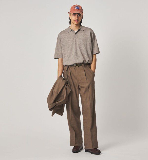 STEVEN ALAN「＜Steven Alan＞ 14G ラミー 2B ショートスリーブ ポロシャツ」|ニット・セーター|