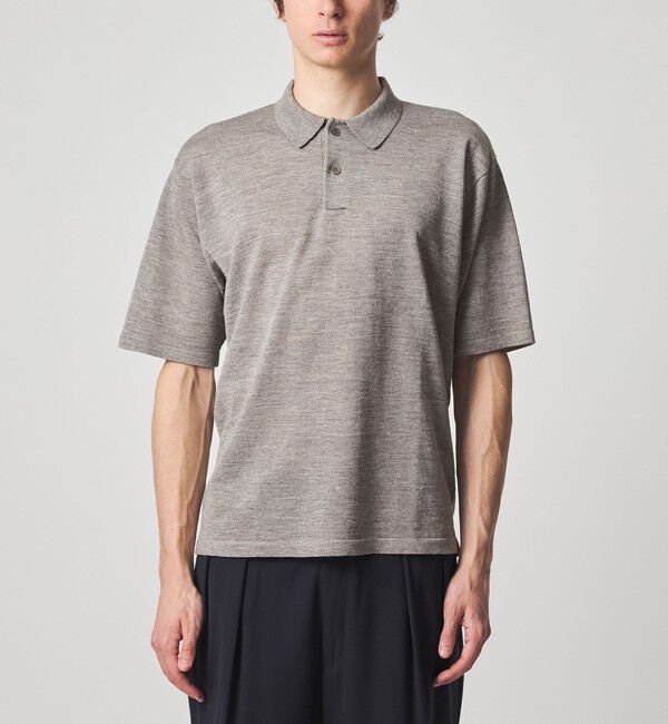 STEVEN ALAN「＜Steven Alan＞ 14G ラミー 2B ショートスリーブ ポロシャツ」|ニット・セーター|