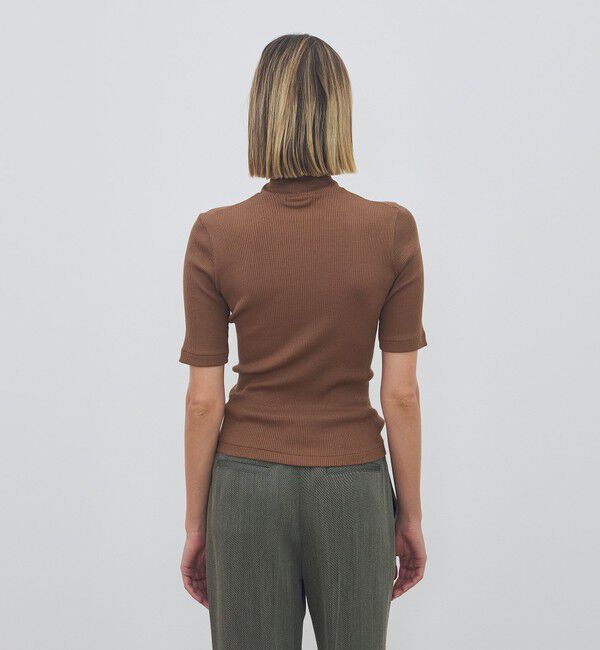 DES PRES「シルクコットンリブ ハーフスリーブプルオーバー」|Tシャツ・カットソー|