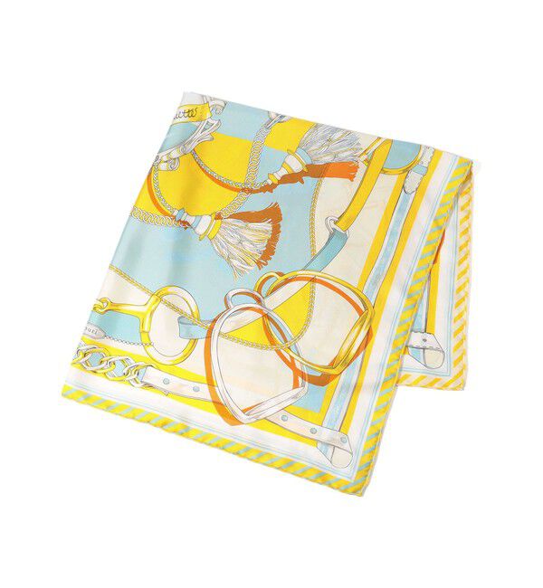 TOMORROWLAND GOODS「manipuri TASSEL シルクスカーフ」|バンダナ・スカーフ|24 イエロー系