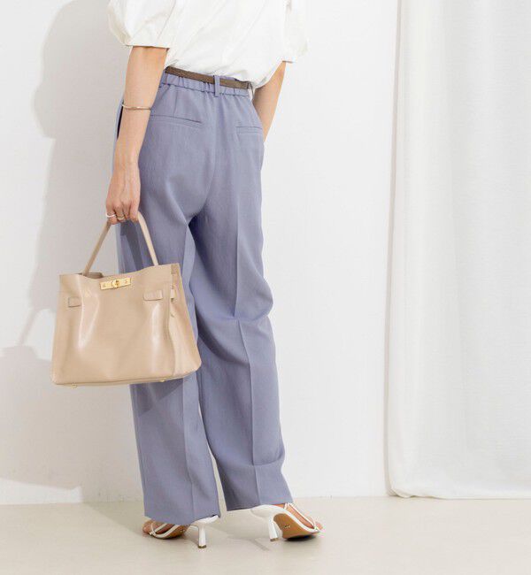 NOLLEY'S「《セットアップ対応》ウォッシャブルストレッチツイル愛されセミワイドパンツ」|その他|