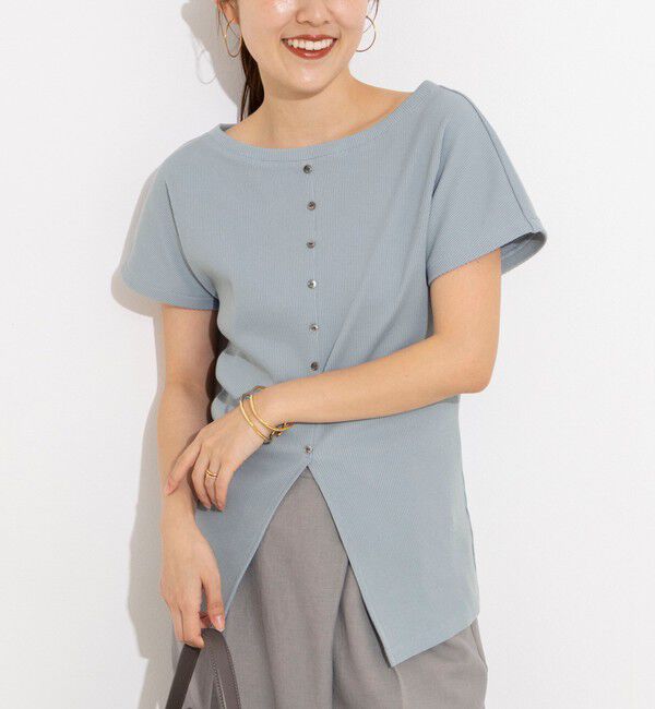 NOLLEY'S「ウォッシャブルスリット2WAYプルオーバー」|Tシャツ・カットソー|