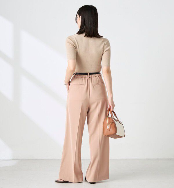 NOLLEY'S sophi「《手洗い可能》綿アセリブ半袖Vネックカーディガン」|カーディガン|