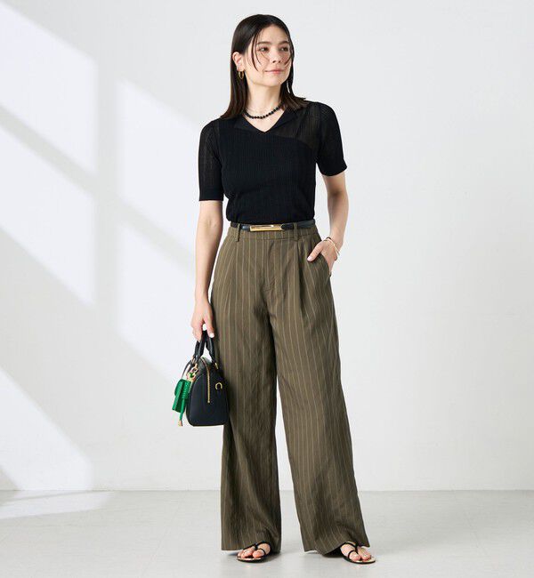 NOLLEY'S sophi「ウォッシャブルストライプタックパンツ」|その他|