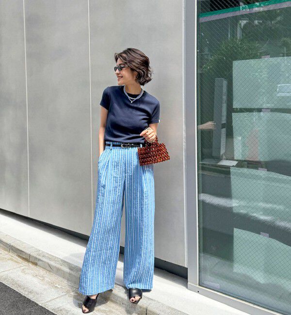 MAQWEL「【MAQWEL/マクウェル】ウォッシャブルストライプパンツ」|チノ|