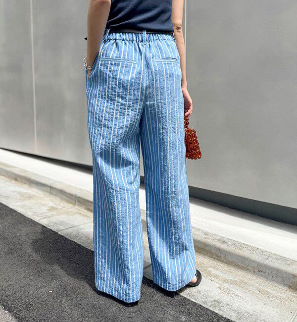 MAQWEL「【MAQWEL/マクウェル】ウォッシャブルストライプパンツ」|チノ|