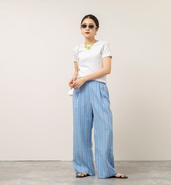 MAQWEL「【MAQWEL/マクウェル】ウォッシャブルストライプパンツ」|チノ|