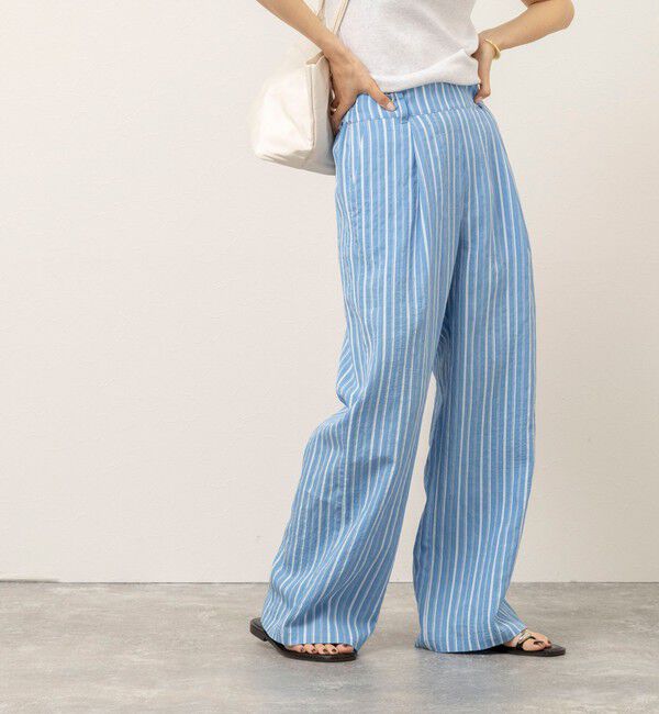 MAQWEL「【MAQWEL/マクウェル】ウォッシャブルストライプパンツ」|チノ|