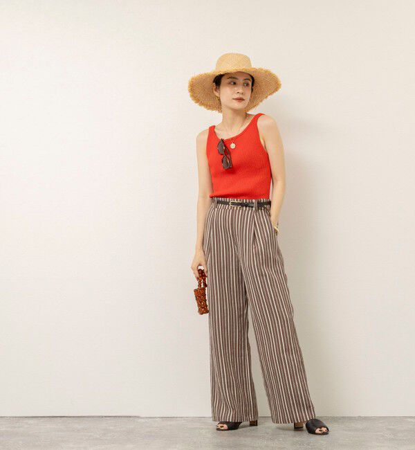 MAQWEL「【MAQWEL/マクウェル】ウォッシャブルストライプパンツ」|チノ|