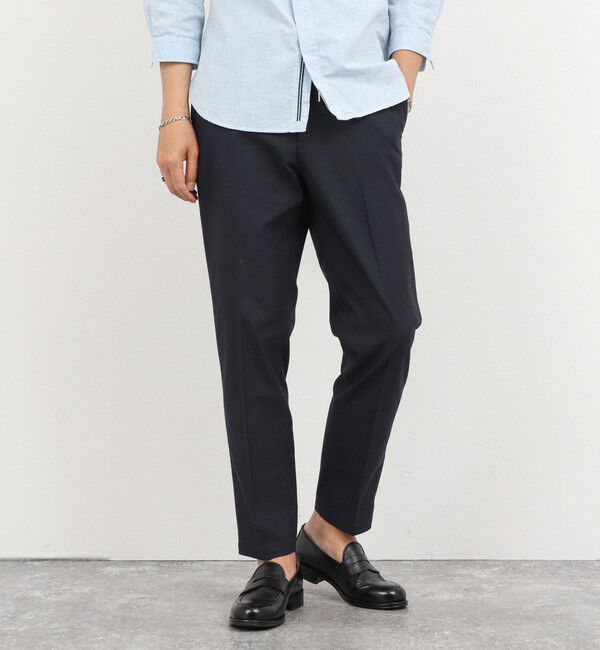 NOLLEY'S goodman「《ビジカジ対応》綿麻COOLMAX イージーパンツ 26SS」|チノ|ネイビー