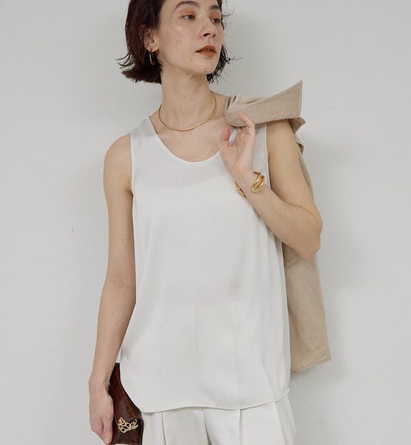  「エアリーサテンタンク」|シャツ・ブラウス|