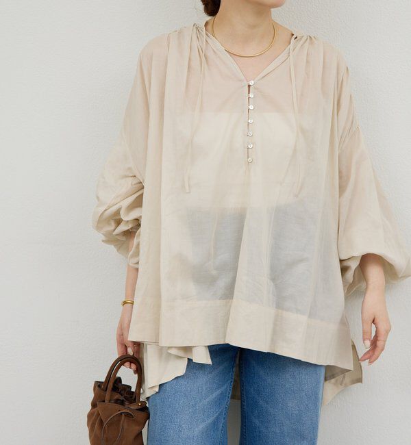  「ローンチュニック」|シャツ・ブラウス|ベージュ