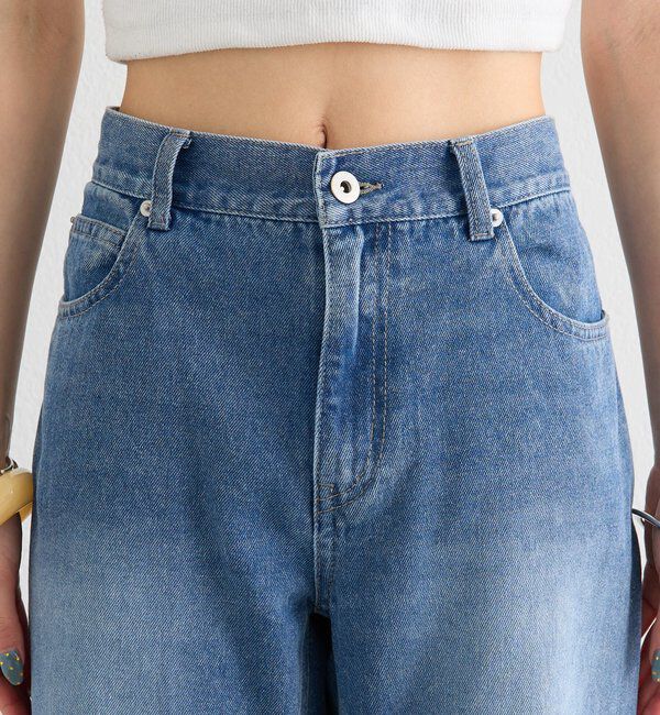  「ポケットステッチフレアデニム」|デニム|