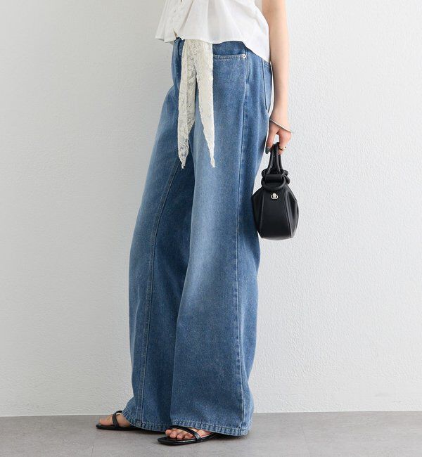  「ポケットステッチフレアデニム」|デニム|