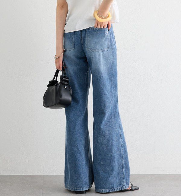  「ポケットステッチフレアデニム」|デニム|