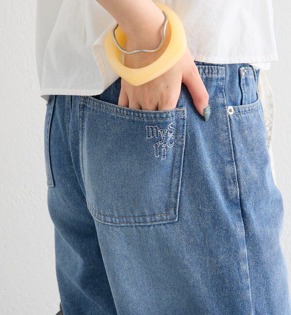  「ポケットステッチフレアデニム」|デニム|