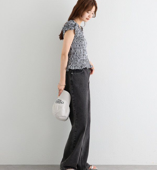  「ポケットステッチフレアデニム」|デニム|