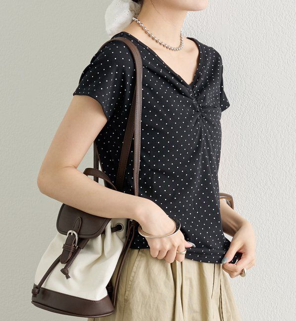  「ドットプリント半袖Tシャツ」|Tシャツ・カットソー|