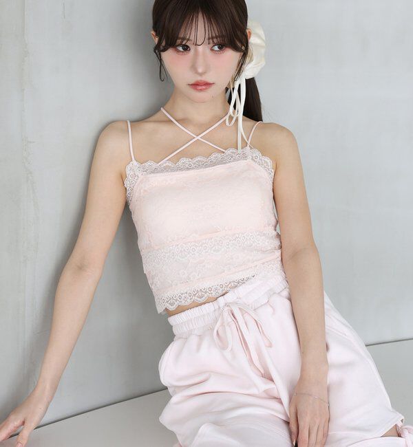  「カップ付きレースキャミソール」|プルオーバー|