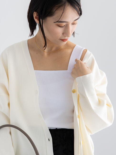 Te chichi「テレコスクエアタンクトップ」|Tシャツ・カットソー|オフホワイト