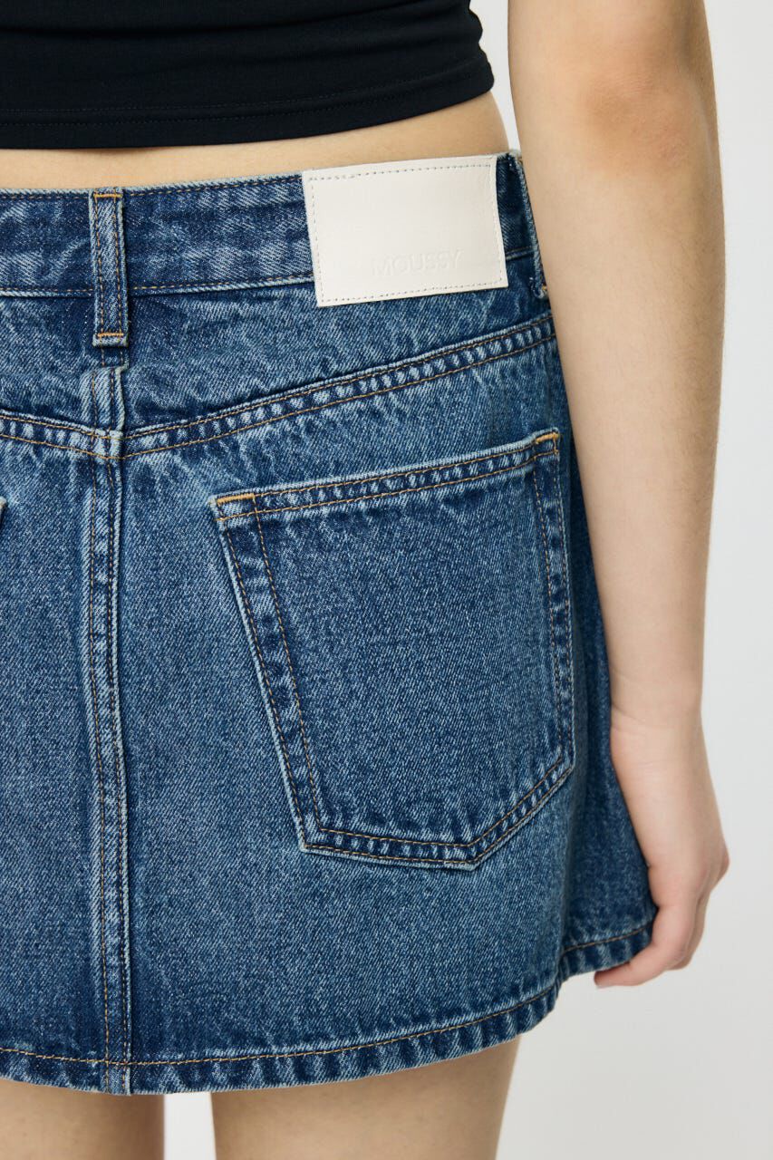 MOUSSY「LOW SLUNG MINI スコート」|デニム|
