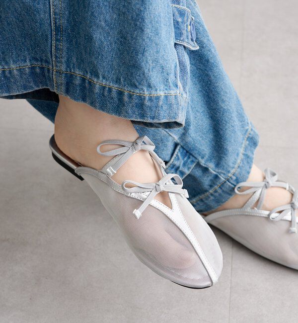 「リボンチュールフラットシューズ」|その他|