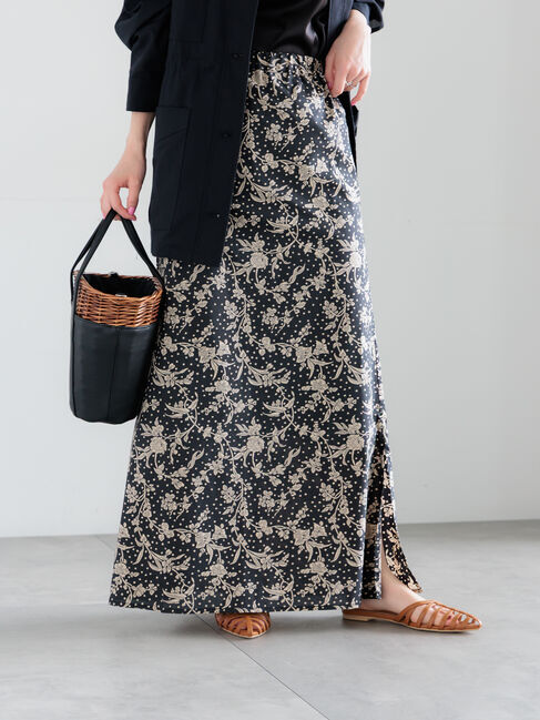 Te chichi「【LIBERTY FABRICS】フレアスカート」|スカート|ブラック