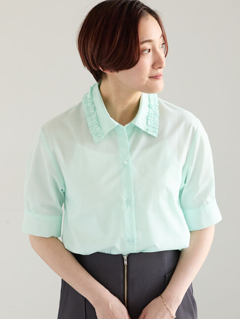 Te chichi「ミニフリルトリムカラーブラウス」|シャツ・ブラウス|ミント