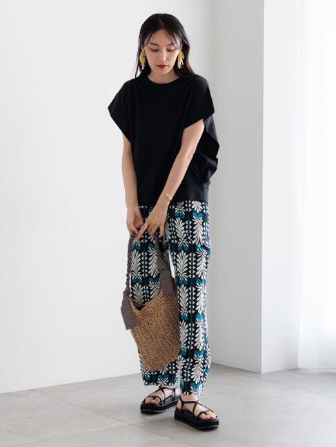 Te chichi「【接触冷感/遮熱/吸水速乾】ショルダータックドルマンTシャツ」|Tシャツ・カットソー|