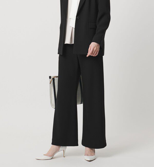 UNITED ARROWS「Drapy バイアス イージー パンツ ‐ウォッシャブル‐」|スラックス|BLACK