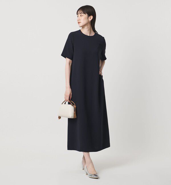 UNITED ARROWS「Drapy ショートスリーブ ワンピース ‐ウォッシャブル‐」|ワンピース|