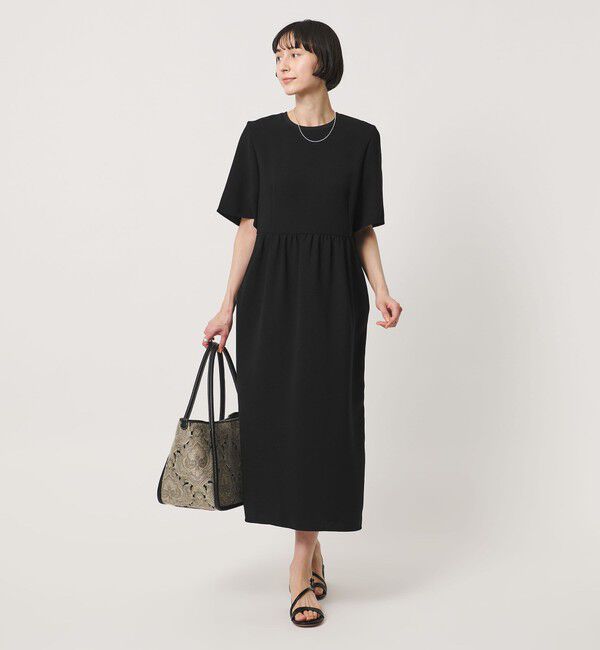 UNITED ARROWS「COMFY ショートスリーブ ワンピース ‐防汚 UVカット ウォッシャブル‐」|ワンピース|