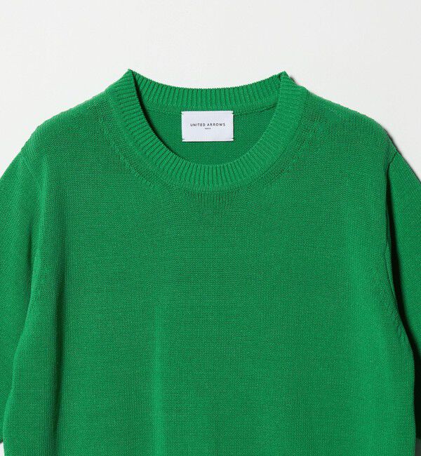 UNITED ARROWS「クルーネック ベーシック ショートスリーブ ニット ‐ウォッシャブル‐」|ニット・セーター|