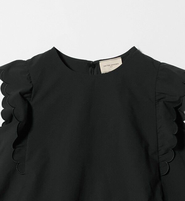 UNITED ARROWS「スカラップ フリル オールインワン パンツ ‐はっ水 UVカット 防しわ ウォッシャブル‐」|オールインワン|