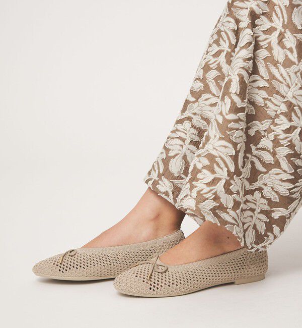 UNITED ARROWS green label relaxing「ウェルネスシアー バレエシューズ / ニットシューズ」|ローファー|BEIGE