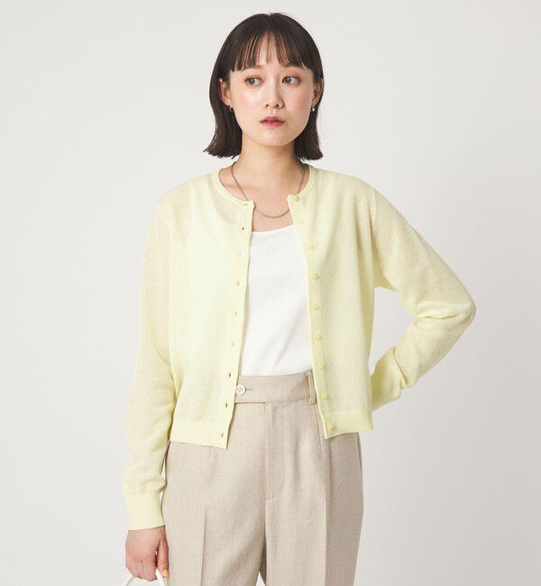 UNITED ARROWS green label relaxing「ハニカム クロップド ニット カーディガン」|カーディガン|