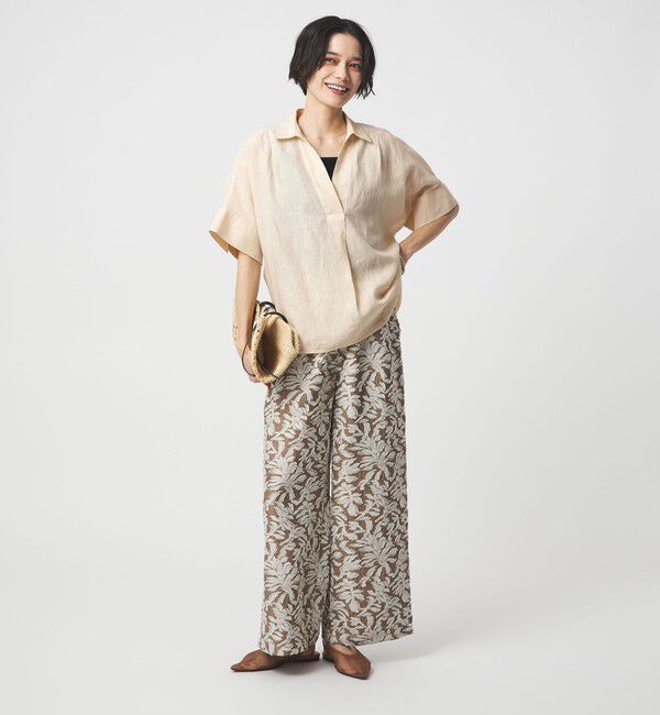 UNITED ARROWS green label relaxing「リネン スキッパー ショートスリーブ シャツ」|シャツ・ブラウス|