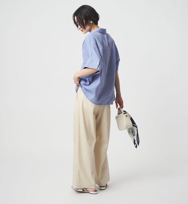 UNITED ARROWS green label relaxing「リネン スキッパー ショートスリーブ シャツ」|シャツ・ブラウス|