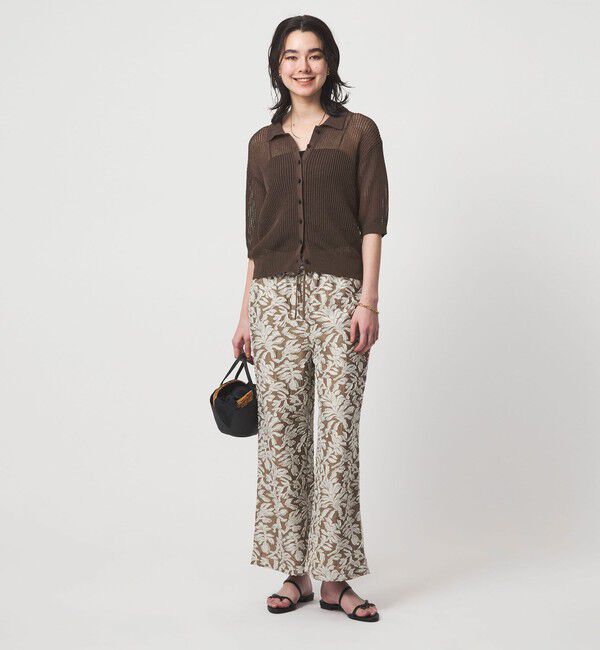 UNITED ARROWS green label relaxing「メッシュ ポロカーディガン ニット ウォッシャブル」|カーディガン|