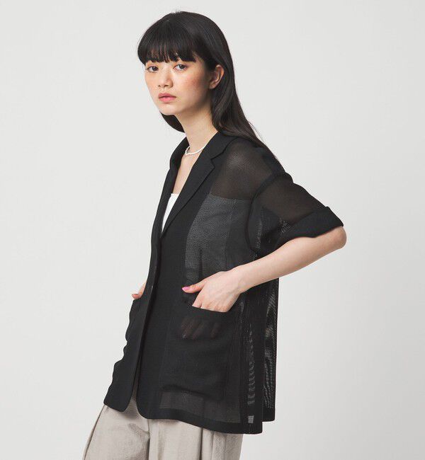 EMMEL REFINES「＜EMMEL REFINES＞EM カラミ 3ボタン ショートスリーブ ジャケット」|テーラードジャケット|